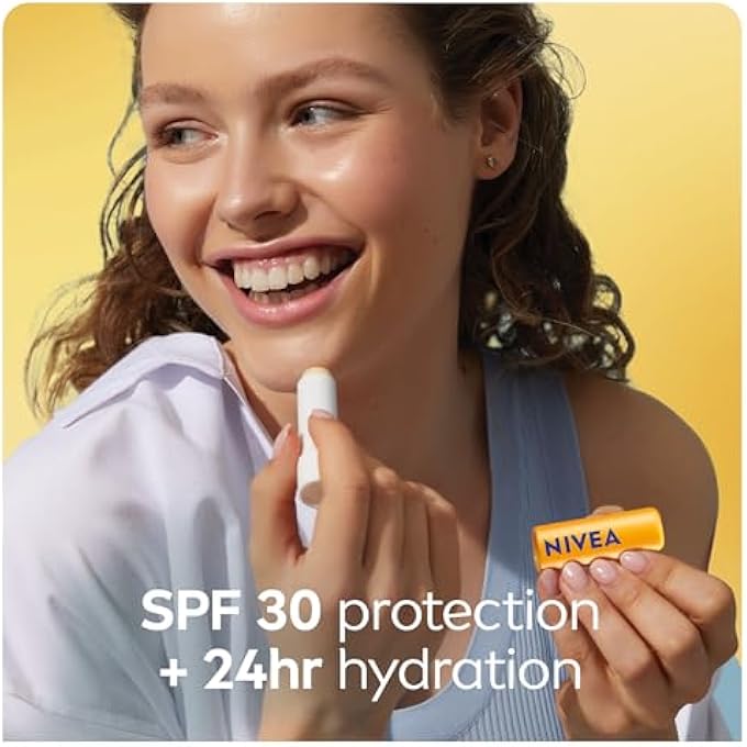 Nivea SUN CARING LIP BALM STICKS WITH SPF 30, DUO PACK (2 X 4.8 G)(IMPORTED FROM CANADA) - Image 3